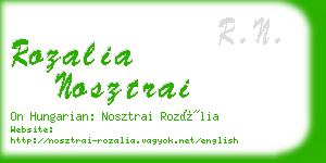 rozalia nosztrai business card